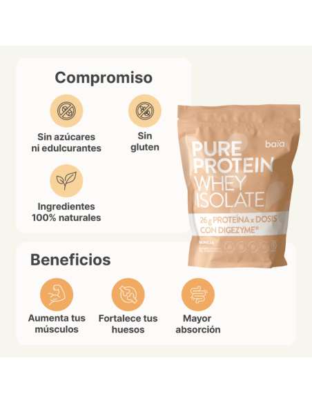Baia Pure Protein Whey Isolate Vainilla 750 g 25 Dosis
