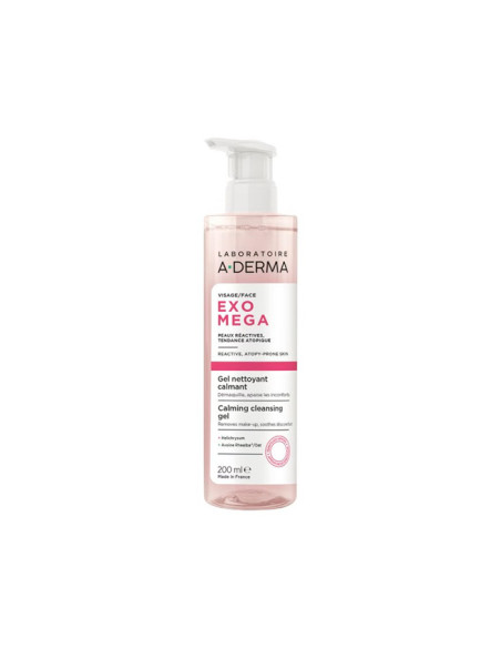 A-Derma Exomega Facial Gel Limpiador Calmante 200 ml