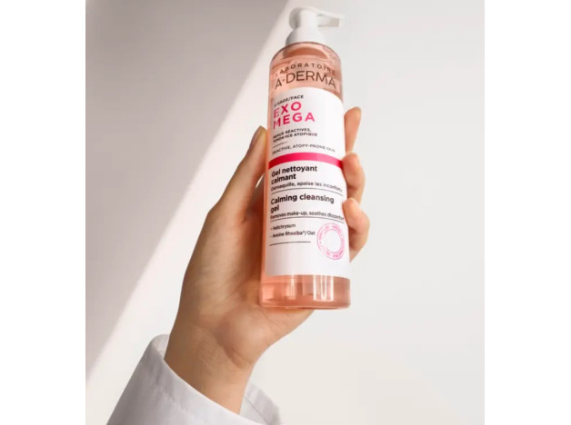 A-Derma Exomega Facial Gel Limpiador Calmante...