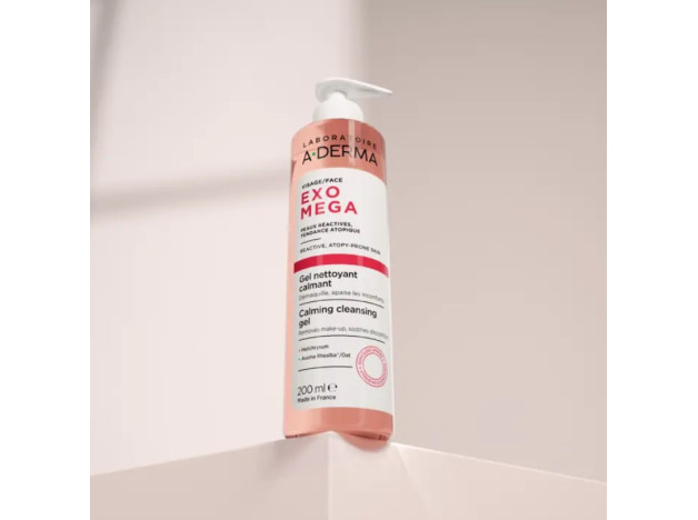 A-Derma Exomega Facial Gel Limpiador Calmante...