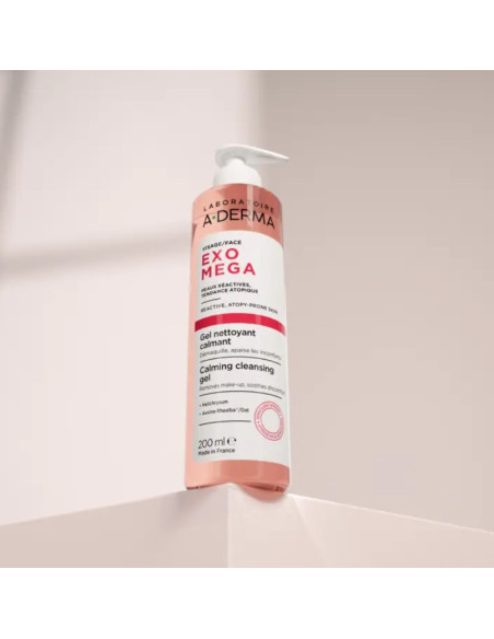 A-Derma Exomega Facial Gel Limpiador Calmante 200 ml
