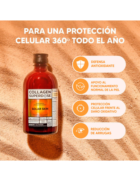 Collagen Superdose Solar Skin 300 ml Sabor Tropical