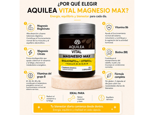 Aquilea Vitals Magnesio Bisglicinato + Citrato...