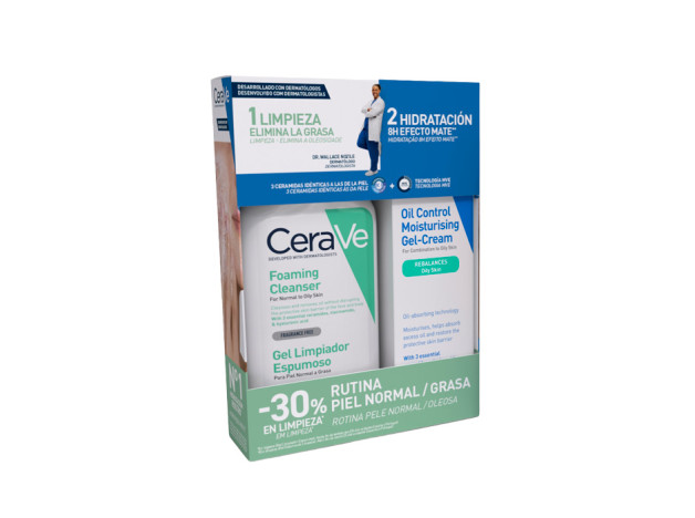 CeraVe Pack Rutina Gel Limpiador Espumoso 236...