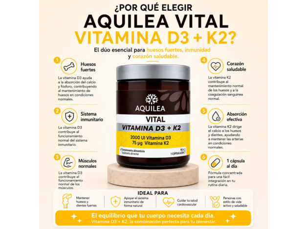 Aquilea Vitals Vitamina D3 + K2 90 Caps