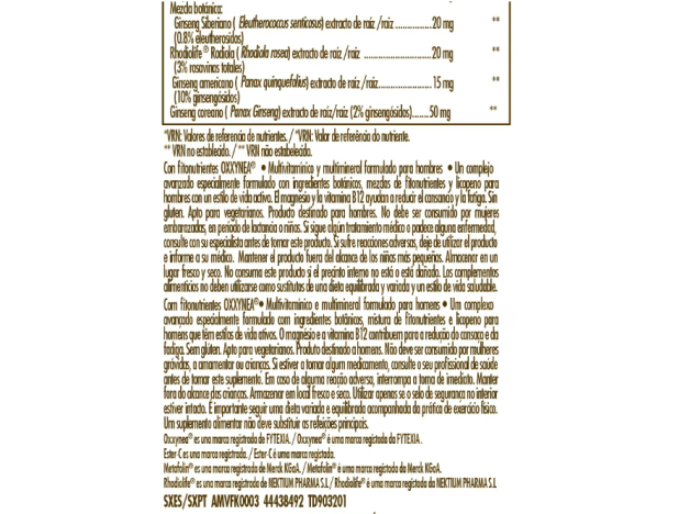 Solgar Male Multivitamin 60 Tabletas