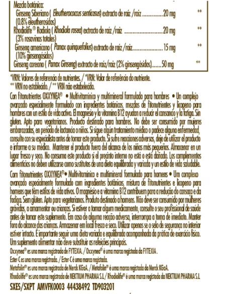 Solgar Male Multivitamin 60 Tabletas