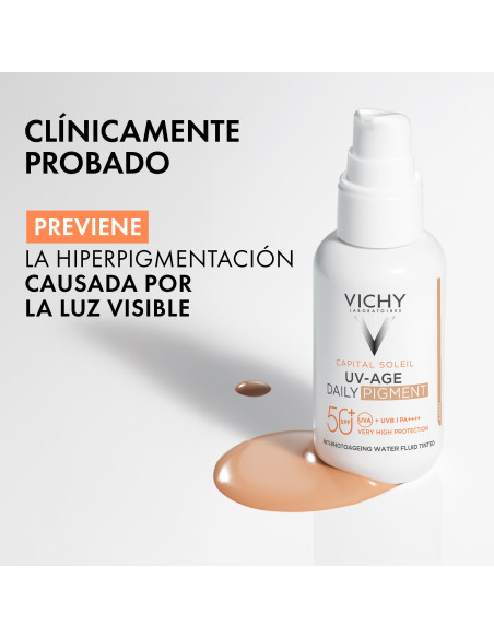 Vichy Capital Soleil Uv-Age Daily Water Fluid Con Color  SPF 50+ 40 ml