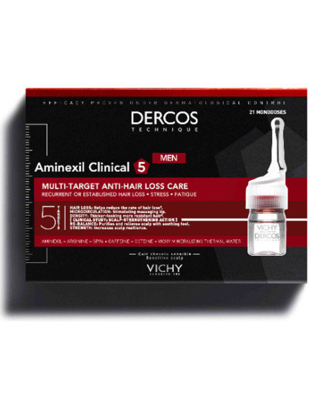 Vichy Dercos Aminexil Clinical 5 Hombre 6 ml 21 Monodosis