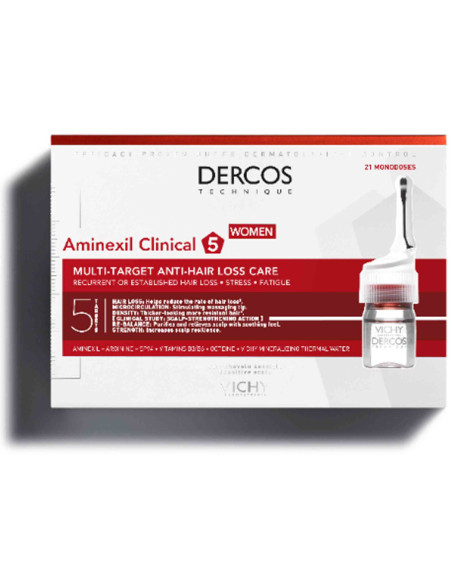 Vichy Dercos Aminexil Clinical 5 Mujer 6 ml 21 Monodosis