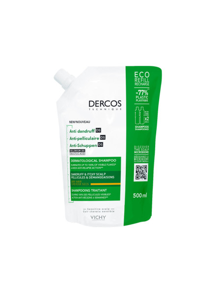Vichy Dercos Technique Anticaspa Seca Ds Champú Cabello Seco Eco-Recarga 390Ml