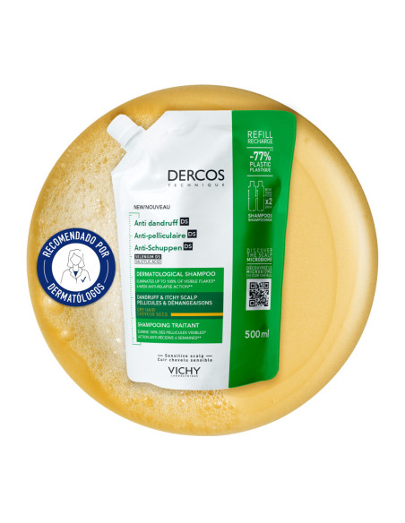 Vichy Dercos Technique Anticaspa Seca Ds Champú Cabello Seco Eco-Recarga 390Ml