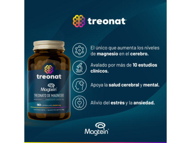 Treonat Treonato De Magnesio 90 Cápsulas