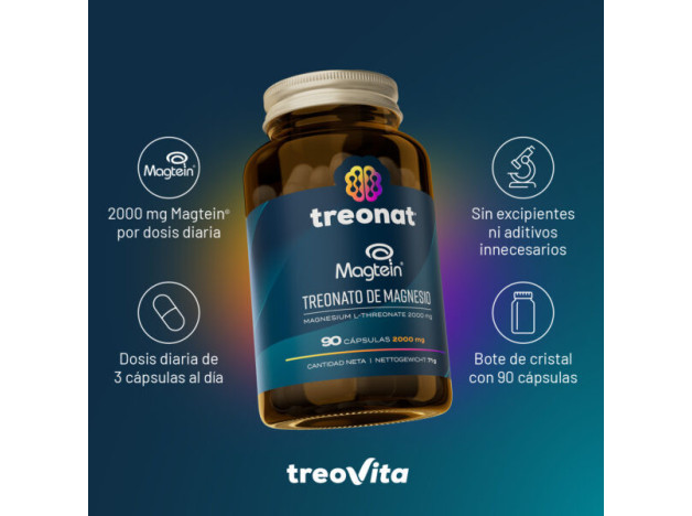 Treonat Treonato De Magnesio 90 Cápsulas