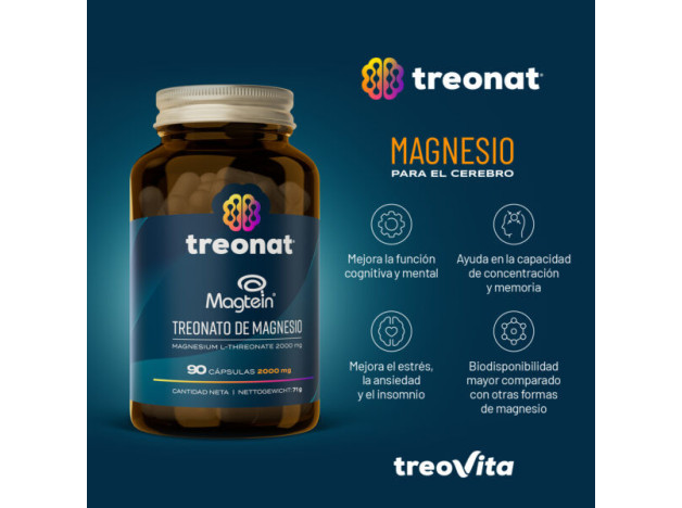Treonat Treonato De Magnesio 90 Cápsulas
