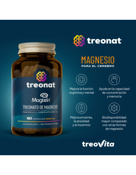 Treonat Treonato De Magnesio 90 Cápsulas