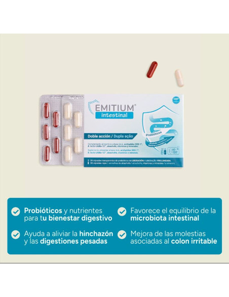 Niam Emitium Intestinal 30+30 Cápsulas