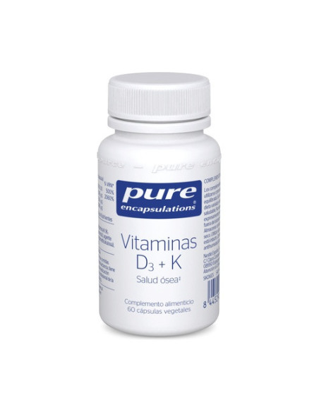 Pure Encapsulations Vitaminas D3 + K 60 Cápsulas Vegetales