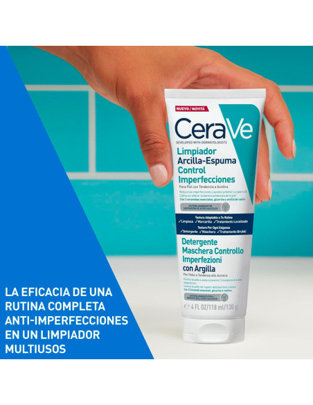 CeraVe Limpiador Arcilla-Espuma Control Imperfecciones 118 ml