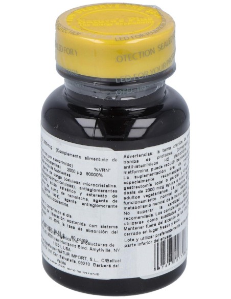Nature'S Plus Vitamina B12 2000Mcg 60Comp