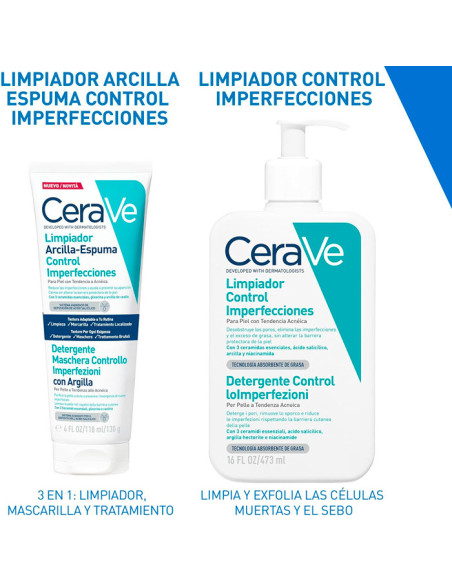 CeraVe Limpiador Arcilla-Espuma Control Imperfecciones 118 ml