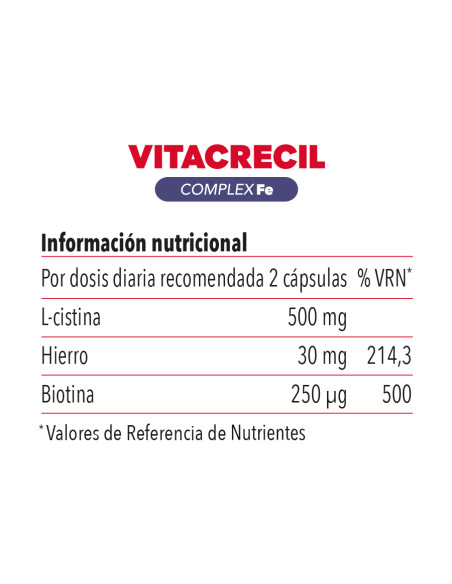 Vitacrecil Complex Fe 180 Cápsulas
