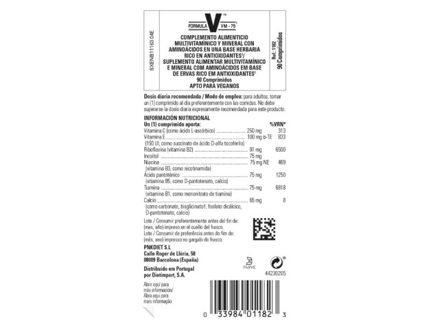 Solgar Fórmula Vm-75 90 Comprimidos