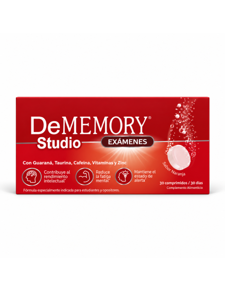 DeMemory Studio Exámenes 30 Comprimidos Efervescentes Sabor Naranja