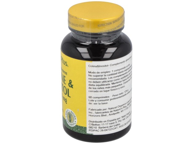 Naturesplus Colina %26 Inositol 500Mg 60Comp