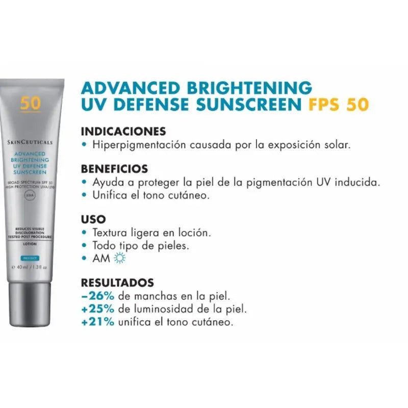 Skinceuticals Advanced Brightening UV Defense SPF50 40 ml