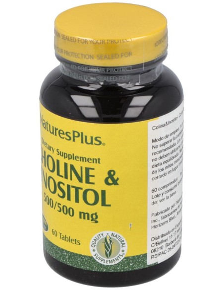 Naturesplus Colina %26 Inositol 500Mg 60Comp