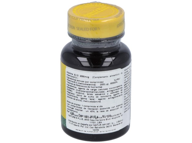 Nature'S Plus Vitamina B12 2000Mcg 60Comp