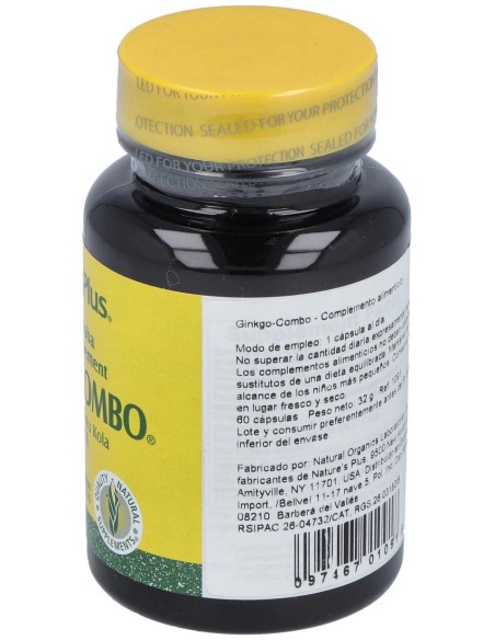 Nature'S Plus Ginkgo Combo 60  Caps
