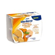 Meritene Fuerza y Vitalidad Crema de Zanahoria y Calabaza, pack de 2 tarrinas de 200 ml