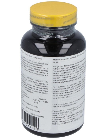 Vit. C 1000Mg.Con Escaramujo 180Comp.