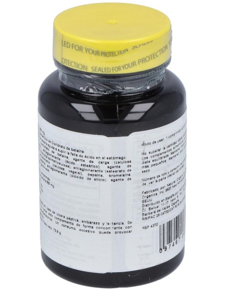 Naturesplus Betaina Hcl 600Mg 90Comp