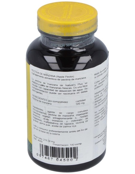 Naturesplus Pectina De Manzana 500Mg 180Comp