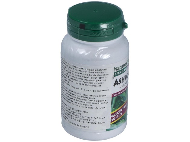 Ashwaganda Raiz 450Mg. 60Cap. Herbal Actives