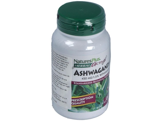Ashwaganda Raiz 450Mg. 60Cap. Herbal Actives