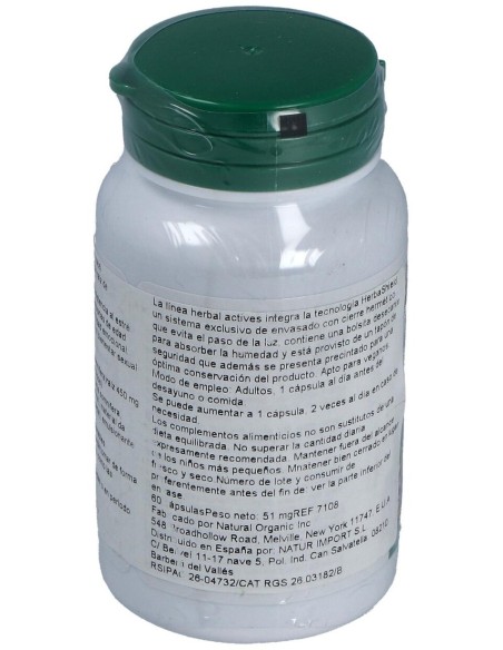 Ashwaganda Raiz 450Mg. 60Cap. Herbal Actives