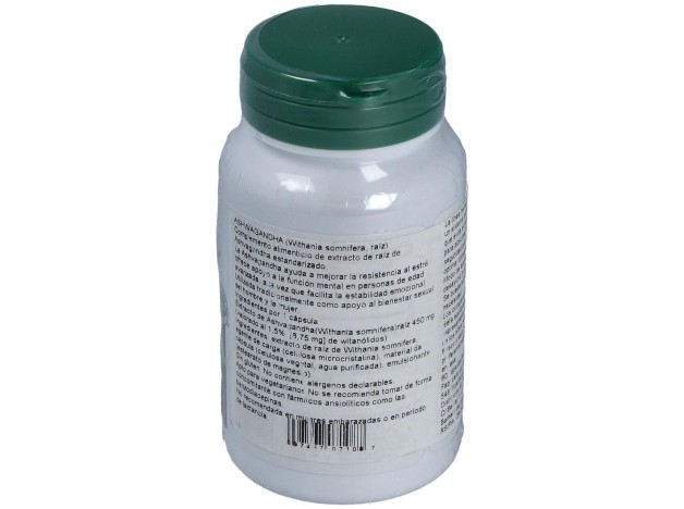 Ashwaganda Raiz 450Mg. 60Cap. Herbal Actives