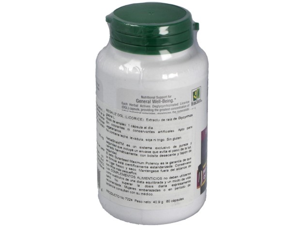 Licorice (Dgl) Regaliz500Mg. 60Cap. Herbal Actives