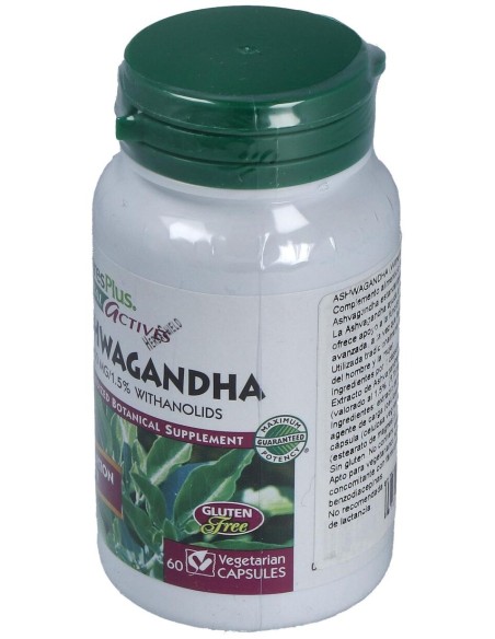 Ashwaganda Raiz 450Mg. 60Cap. Herbal Actives