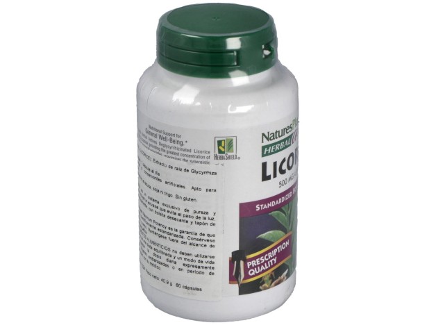 Licorice (Dgl) Regaliz500Mg. 60Cap. Herbal Actives