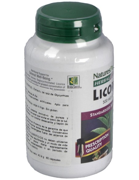 Licorice (Dgl) Regaliz500Mg. 60Cap. Herbal Actives
