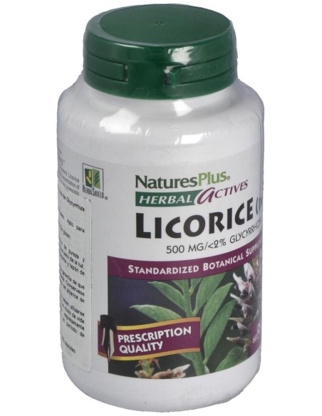 Licorice (Dgl) Regaliz500Mg. 60Cap. Herbal Actives