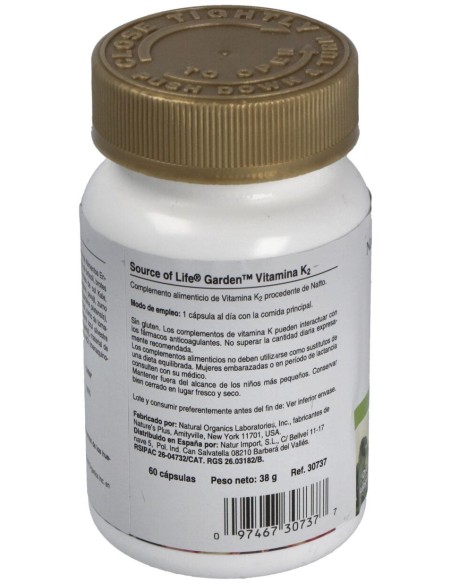 Garden Source Of Life Vitamina K2 60Cap.
