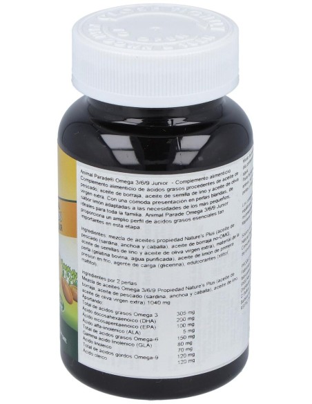Nature'S Plus Animal Parade Omega 3 6 9 Junior 90Caps