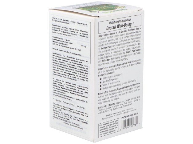 Garden Source Of Life Levadura De Arroz Rojo 60Cap