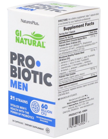 Naturesplus Gi Natural Probiotic Men 30Caps